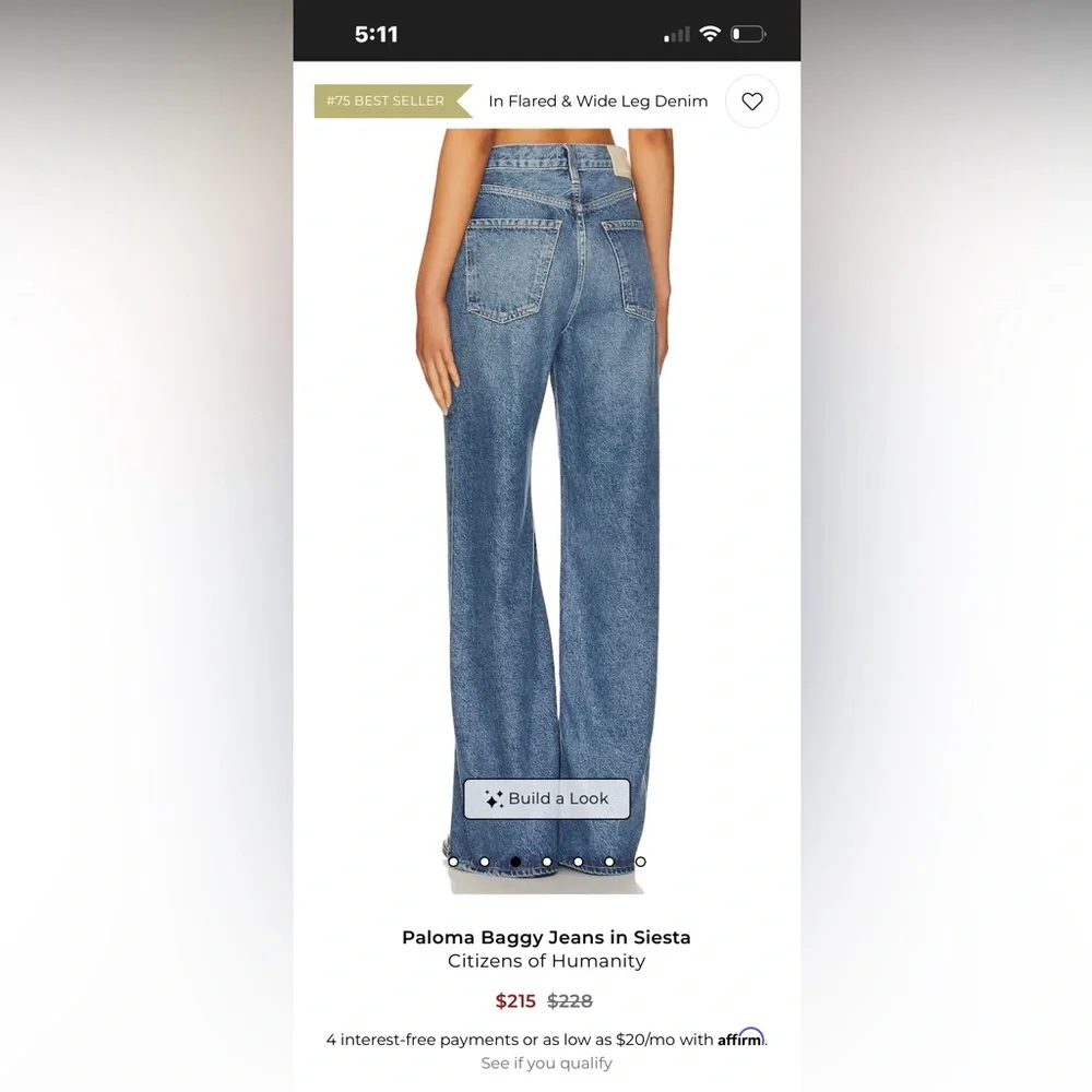 COH paloma wide leg Blue Jeans - Picture 8 of 15